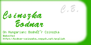 csinszka bodnar business card